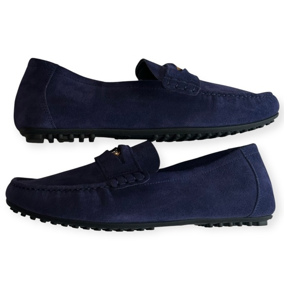 Versace Medusa Suede Penny Drivers - Picture 8 of 12